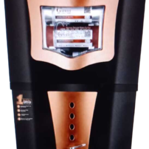 Gseries RO + UV Water Purifier with Copper+Zinc Technology, Black and Copper Design
